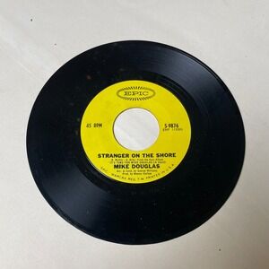 Mike Douglas Stranger On‎ The Shore 45 RPM Vinyl Record Epic 5-9876 Vintage